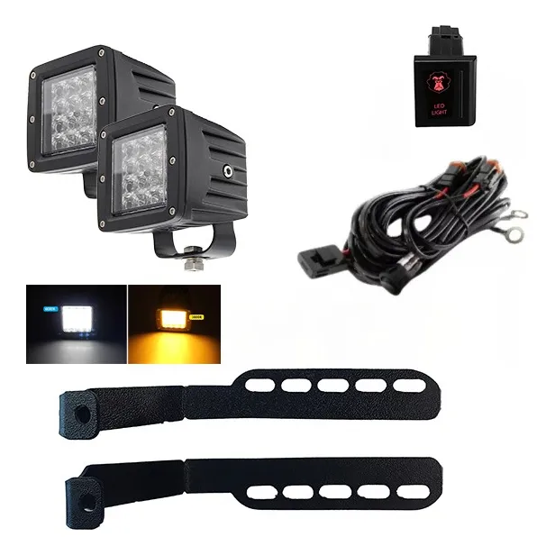 Par Faros Flash+ Kit De Inst+ Soporte Capot Universal Amarok