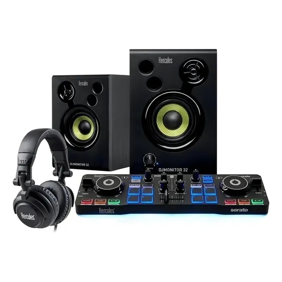 Controlador DJ Hércules DJStarter Kit negro de 2 canales