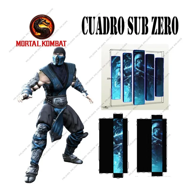 Sub Zero Mortal Kombat Cuadro  Papercraft