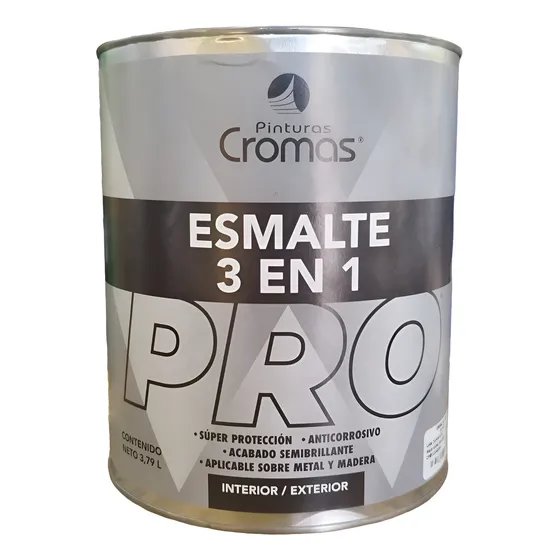 Esmalte 3 En 1 Cromas Galon Blanco