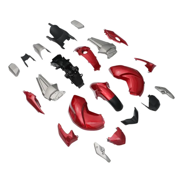 Kit De Tapas Completo Para Yamaha Fz16 2009-2012 Rojo Mtc