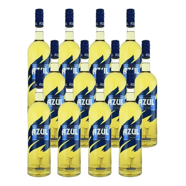 Caja De 12 Tequila Centenario Azul Reposado De 700 Ml