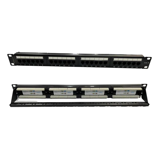 Patch Panel 24 Puertos Cat6 Rack Netlinks Soporte Para Cable