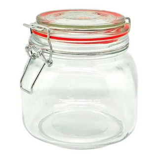 Frasco De Vidrio Con Tapa Hermética De Clip 750 Ml Color Rojo Frasco De Vidrio Con Tapa Hermética De Clip 750 Ml Color Rojo