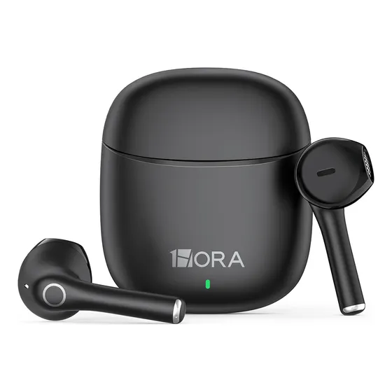 Audífonos Inalámbricos In-ear 1Hora Aut201 Bluetooth con Microfono Deep Bass Cable Tipo C Color Negro