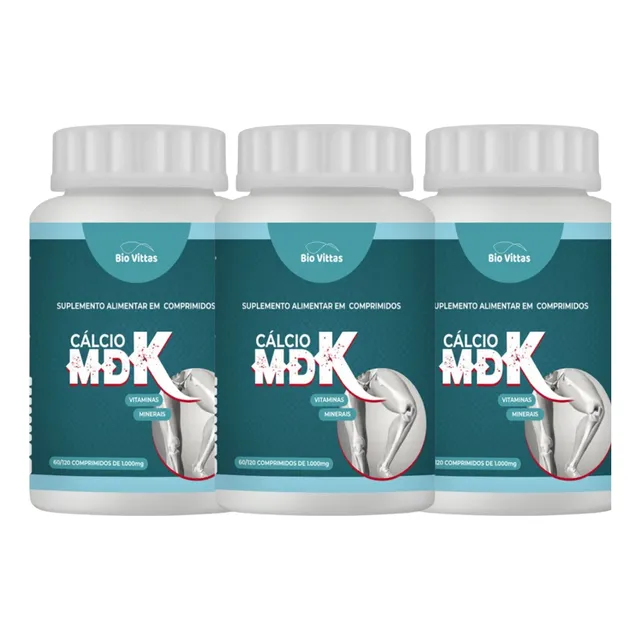 Kit 3x Cálcio Mdk 1000mg -  360  Comprimidos