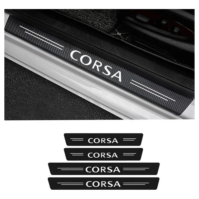 Protector Umbral Para Puertas Fibra Carbono Chevrolet Corsa