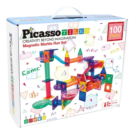 Set De Bloques Magnéticos - Pista De Canicas De 100 Piezas
