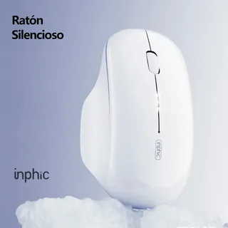 Inphic M1-2s Ratón Inalámbrico 500mah Recargable Silencioso Usb Indicador Batería Color Blanco Inphic