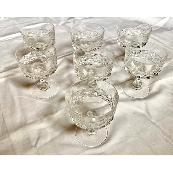 Copas De Champagne De Cristal Tallado, Altura 12cm