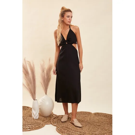Vestido Lino Largo Rimmel