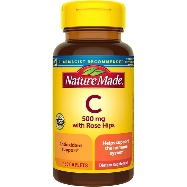 Vitamina C 500 Mg Con Escaramujo Nature Made 130 Caplets