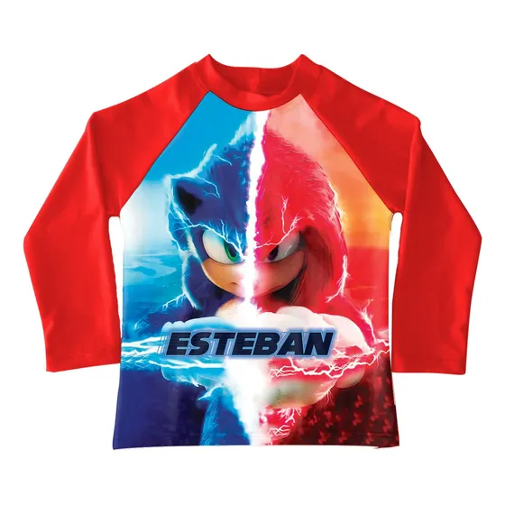 Playera Sudadera De Baño Niño Sonic Para Piscina Playa