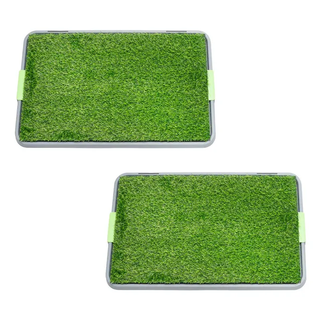 Set X2 Tapete Sanitario Para Perros Pasto Sintético Orinal