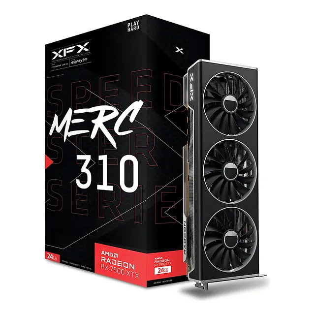 Tarjeta de Video Xfx Speedster Merc 310 Radeon Rx 7900 Xtx Black Edition 24gb Gddr6