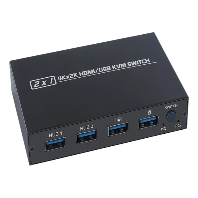T Conmutador Kvm Hdmi/usb 2 En 1 Aimos Am-kvm 201cl Soporte