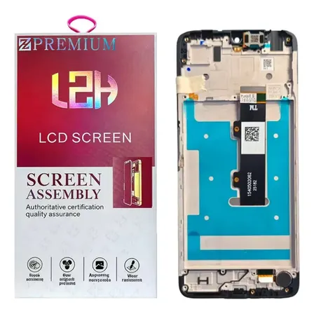 Tela Frontal Display Lcd Para Moto G06 Com Aro Premium Preto