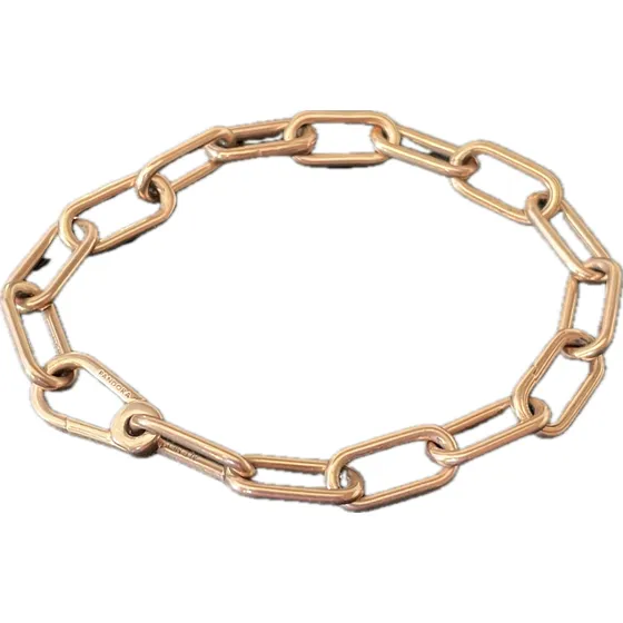 Pandora Brazalete Oro Rosa 14k Cadena De Eslabones Me Rosa 20 Cm