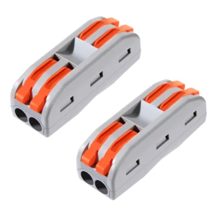 Kit 10 Conector 2 Vias 32a / 250v Compacto Elétrico Emenda Laranja