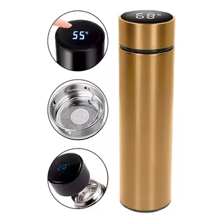 Garrafa Térmica De Aguå Café Inox Com TermÎmetro Digital Sm Cor Dourado-escuro Garrafa Térmica De Aguå Café Inox Com TermÎmetro Digital Sm Cor Dourado-escuro