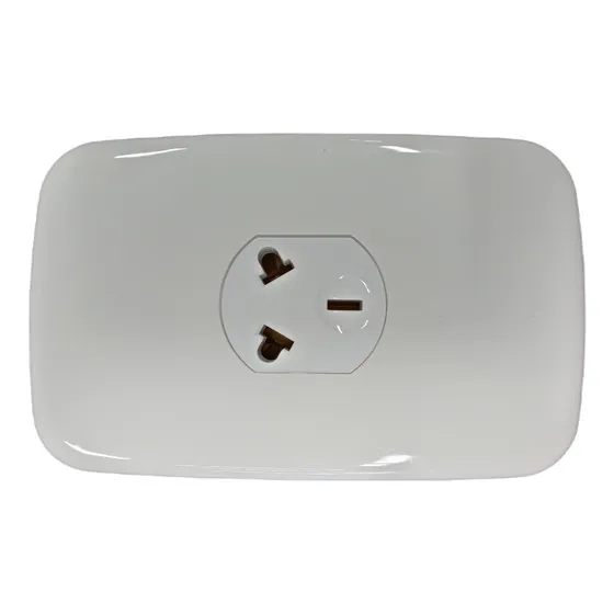 Llave Luz Armada Toma Simple Tecnova Slim Blanco Pack X 10u