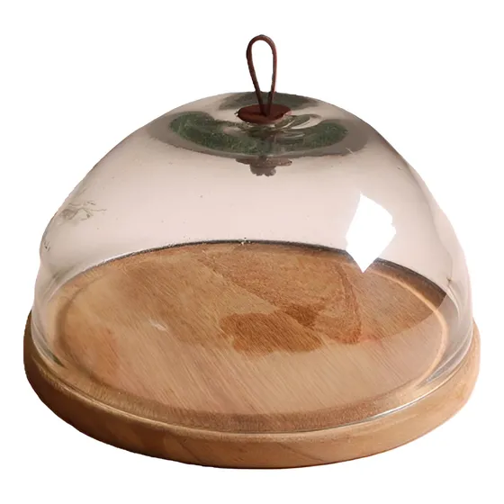 Portatorta Ctg Cravings Con Campana Y Base De Madera Marron