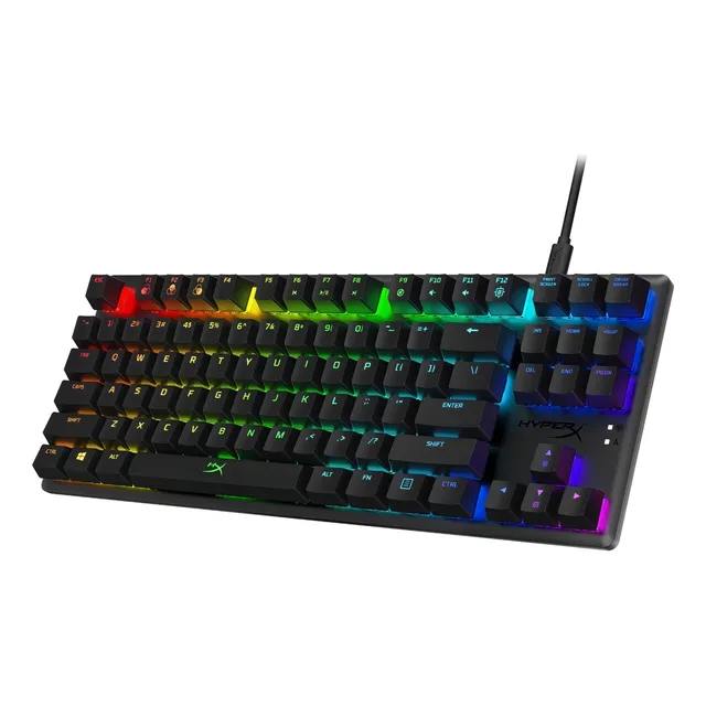 Teclado Gamer Hyperx Alloy Origins Core Rgb Color del teclado Negro Idioma Inglés US