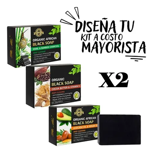 Jabon Facial Negro Africano Repara Acne Pei Mei