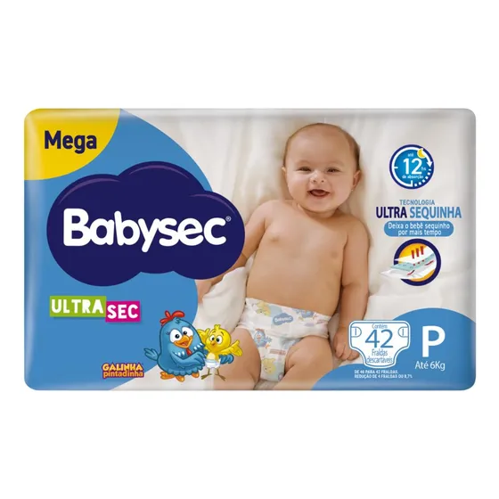 Fralda Infantil Babysec Ultra Mega P C/46