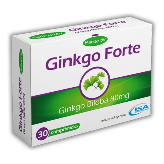 Suplemento Herbacción Ginkgo Forte 30 Comprimidos Lab Isa