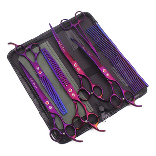 Tijeras De Aseo Para Perros Purple Dragon De 7 Pulgadas, Tij Tijeras De Aseo Para Perros Purple Dragon De 7 Pulgadas, Tij