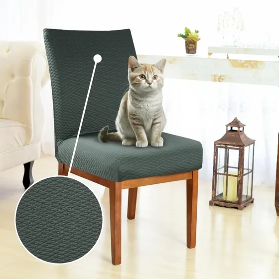 Kit Capa Para Cadeira Jantar 6 Lugares Matelada Dupla Verde