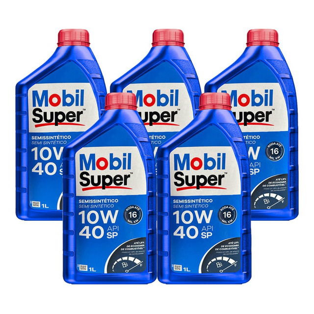 Kit 5 Mobil Super 2000 X3 10w40 Api Sp Semissintético Kit 5 Mobil Super 2000 X3 10w40 Api Sp Semissintético