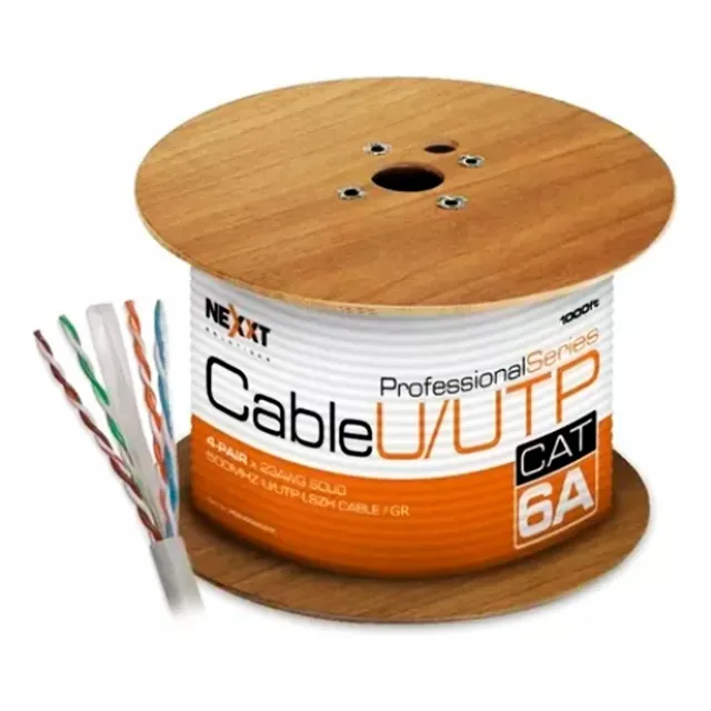 Rollo De Cable S/ftp Nexxt Cat6a 305m Azul Lszh Blindado 23a