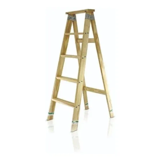 Escalera Familiar Simple Madera Reforzada 8 Escalones 1.90mt