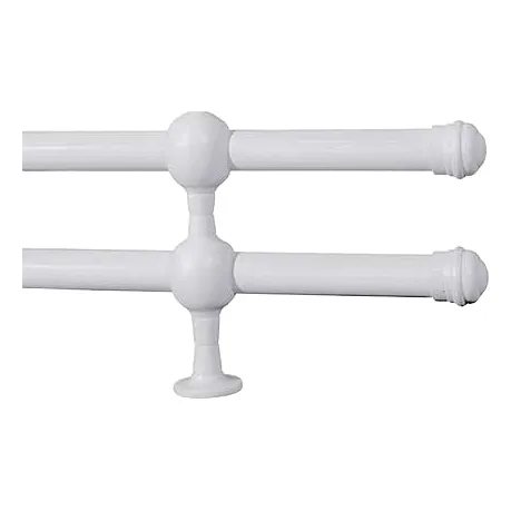 Kit Varão 3 Metros Duplo P/ Cortinas Metálico