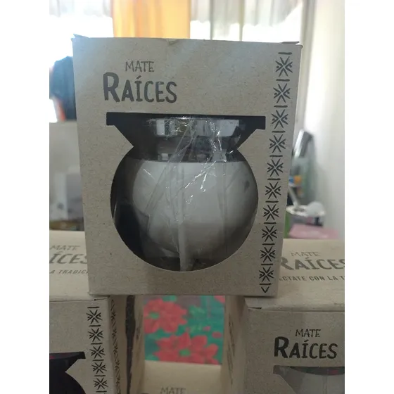 Mates Raices Exelente Material Bombilla En Acero Inoxidable