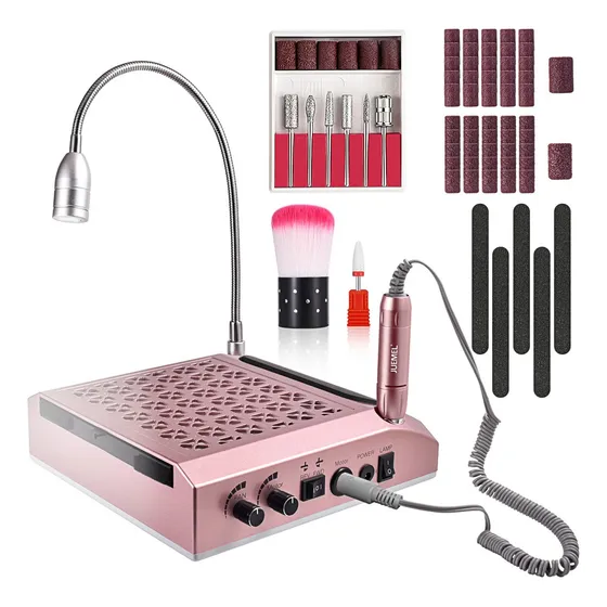 4 en1 Taladro Para Uñas Pulidor Esmeril Drill Profesional Extractor Polvo Acrilicas Juemel M7031