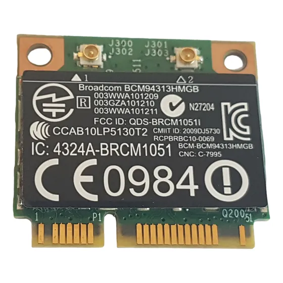 Placa Wifi + Bt Bcm94313hmgb Para Hp Mini 1104