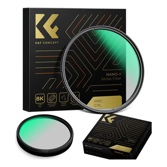 Filtro Cpl Polarizador K&f Para Câmera Anti Reflexo 77mm