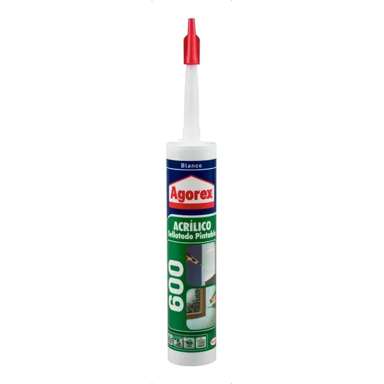 Silicona pintable Acrílico Agorex 600 Blanco 300ml