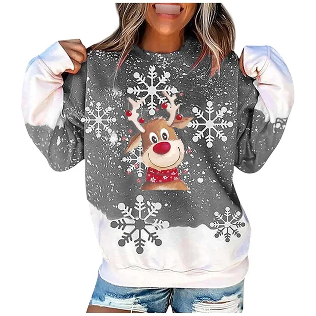 Sudadera Manga Larga Cuello Redondo Ajuste Holgado Para