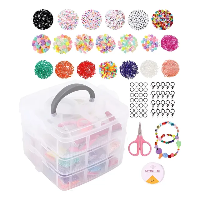 Set De Cuentas Para Pulseras Collar Accesorios Bisuteria