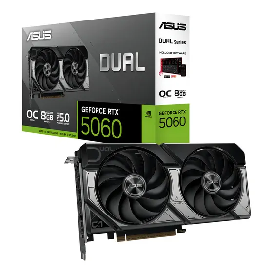 Tarjeta De Video Asus Rtx 5060 8gb Dual Gddr7 128 Bits | Cuotas sin interés
