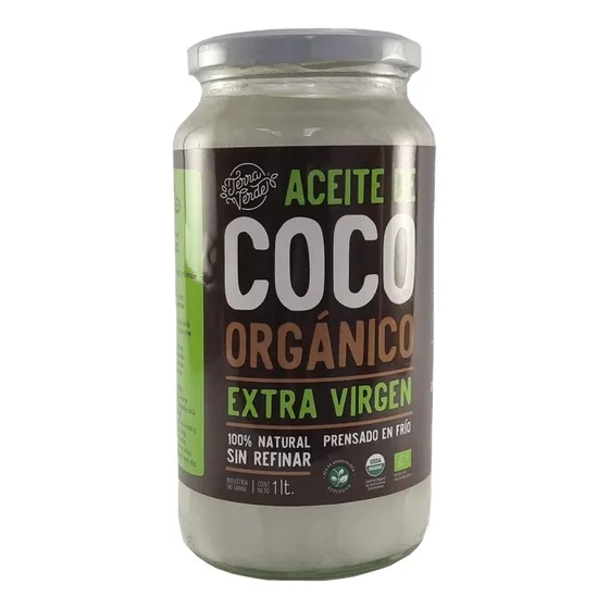 Aceite De Coco Orgánico Extra Virgen 1000 Ml Prensado  Frío