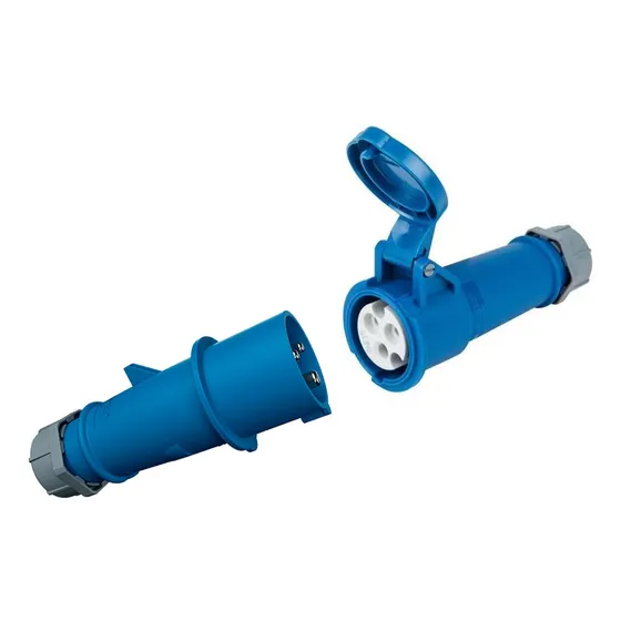 Pack De Enchufe Y Toma Aéreo Azul 16a 2p+t 250v 6h Mennekes
