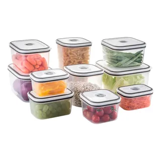 Conjunto 10 Potes Herméticos Com Tampa Easy-open Electrolux Conjunto 10 Potes Herméticos Com Tampa Easy-open Electrolux