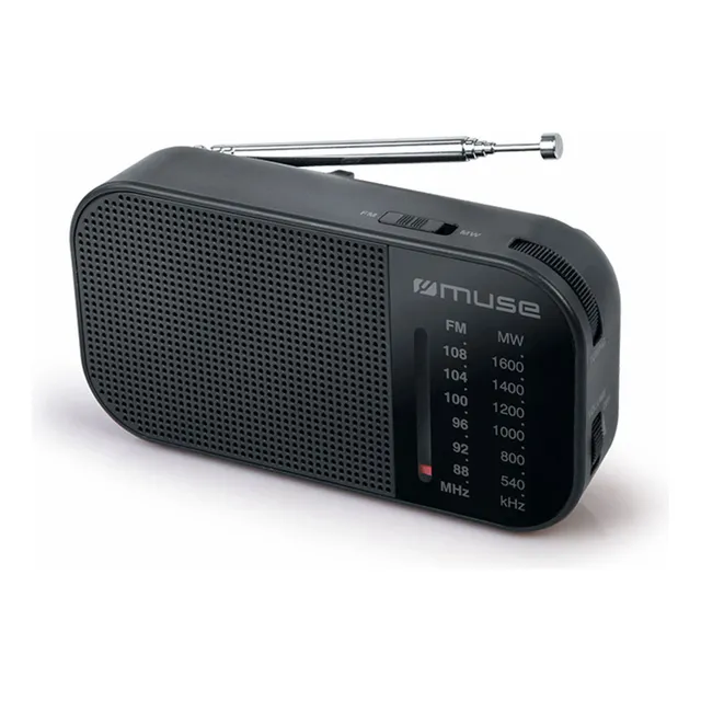 Radio Portatil A Pilas Am Fm Entrada Tipo Jack 3.5mm Dimm Color Negro