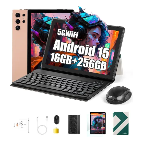 Tabletas 10.1 Android 15 16+256gb 5gwifi Bt5 Dual Sim Rikkai