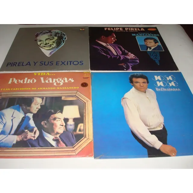 Kit (4) Discos De Acetato De Idolos Boleristas F. Pirela....